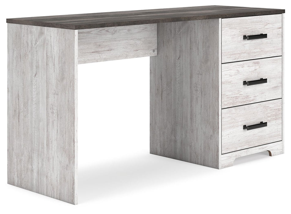 Shawburn - White / Dark Charcoal Gray - Home Office Desk - Simple Home Plus