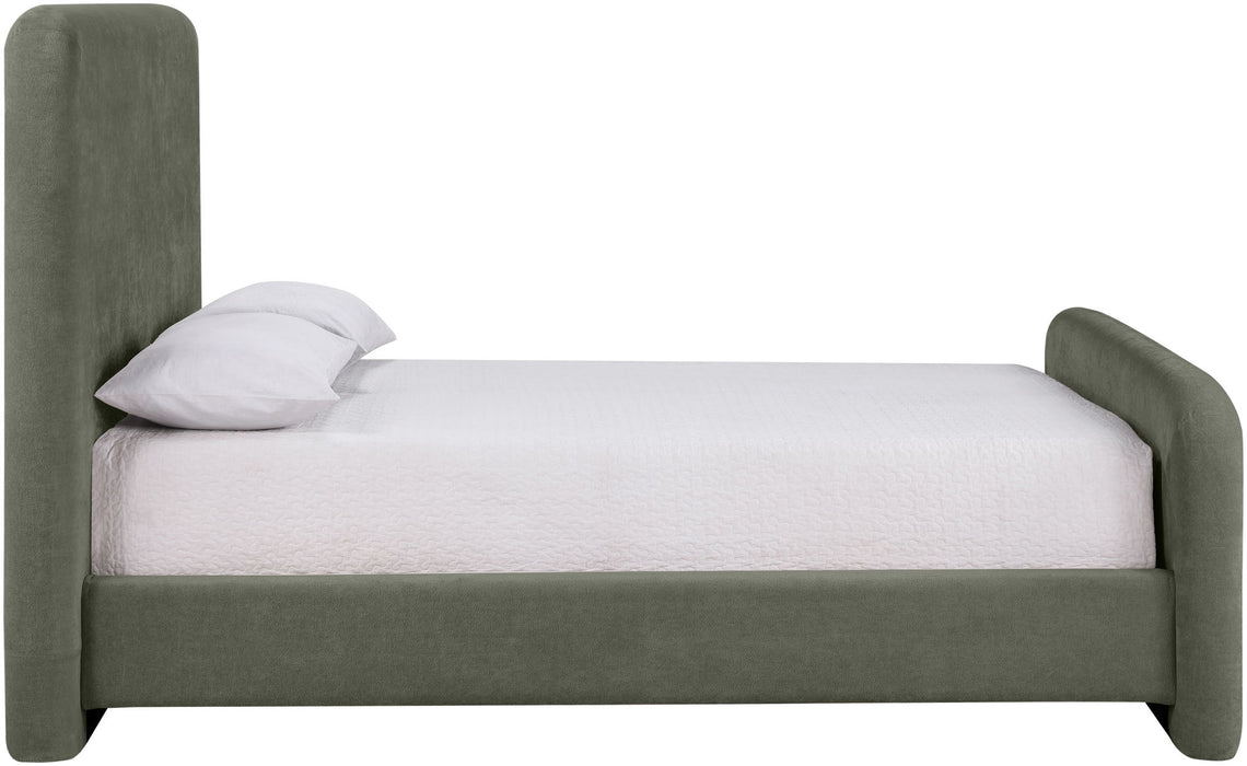 Fira - Chenille Fabric Upholstered Bed - Simple Home Plus
