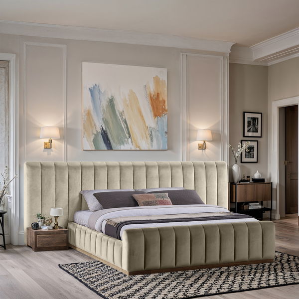 Amara - Velvet Upholstered Bed
