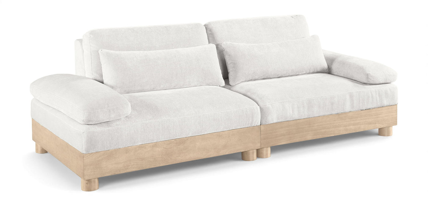 Turin - Chenille Fabric Upholstered Modular Sectional - White - Simple Home Plus