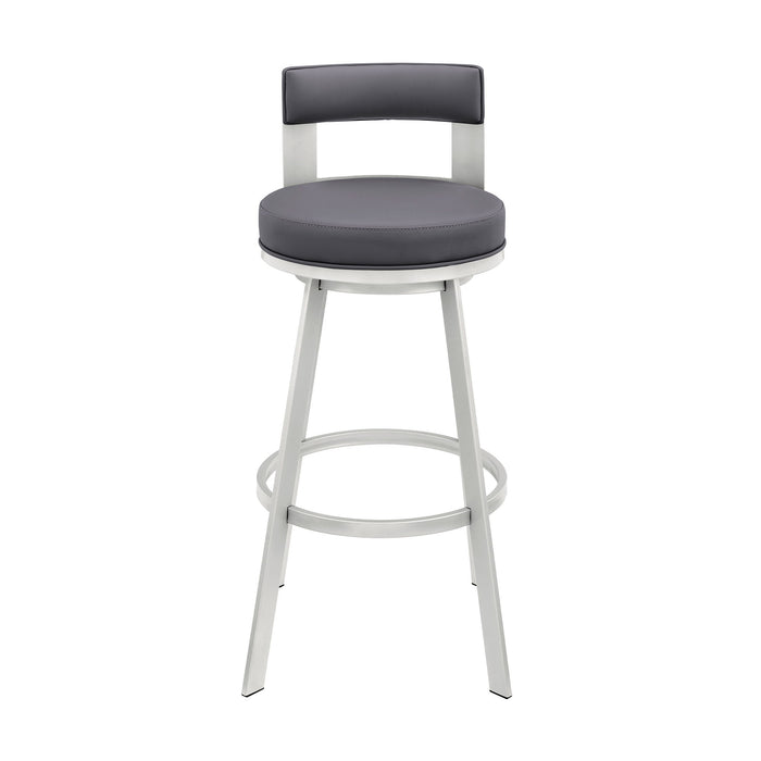 Flynn - Swivel Bar Stool - Brushed Steel - Simple Home Plus