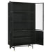 Santiago - 4 Door Metal Tall Storage Cabinet - Matte Black - Simple Home Plus