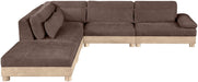 Turin - Chenille Fabric Upholstered Modular Sectional - Brown - Simple Home Plus