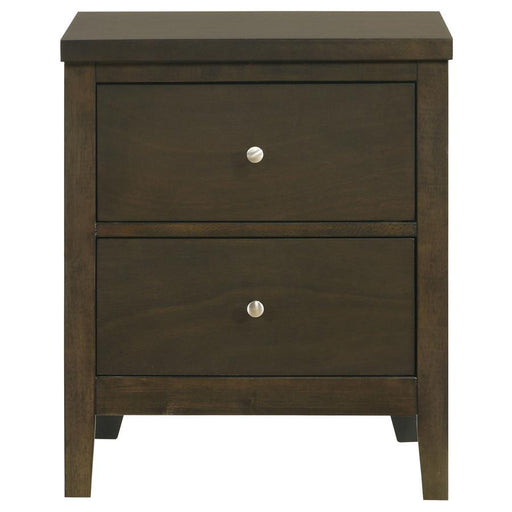 Wilkes - 2-Drawer Nightstand Bedside Table - Dark Cocoa - Simple Home Plus
