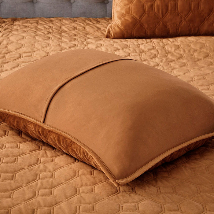 Harper - 3 Piece Velvet Quilt Set - Rust - Simple Home Plus