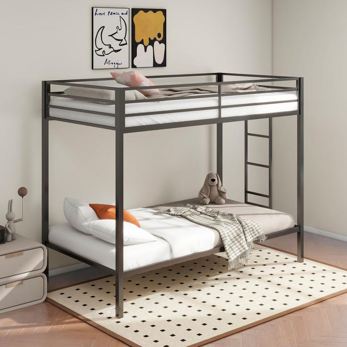 Alevera - Metal Bunk Bed With Ladder - Simple Home Plus