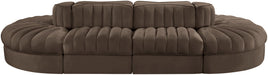 Rummi - Oval Velvet Performance Fabric Upholstered 8 Piece Modular Sectional - Simple Home Plus