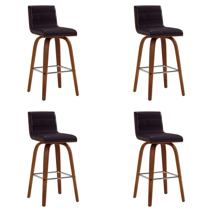 Vienna - 26" Swivel Counter Stool - Walnut Wood - Simple Home Plus