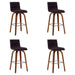 Vienna - 26" Swivel Counter Stool - Walnut Wood - Simple Home Plus