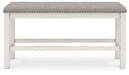 Robbinsdale - Antique White - Dbl Counter Height Upholstered Dining Bench - Simple Home Plus