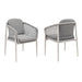 Rhodes - Outdoor Patio Dining Chair (Set of 2) - Light Gray - Simple Home Plus