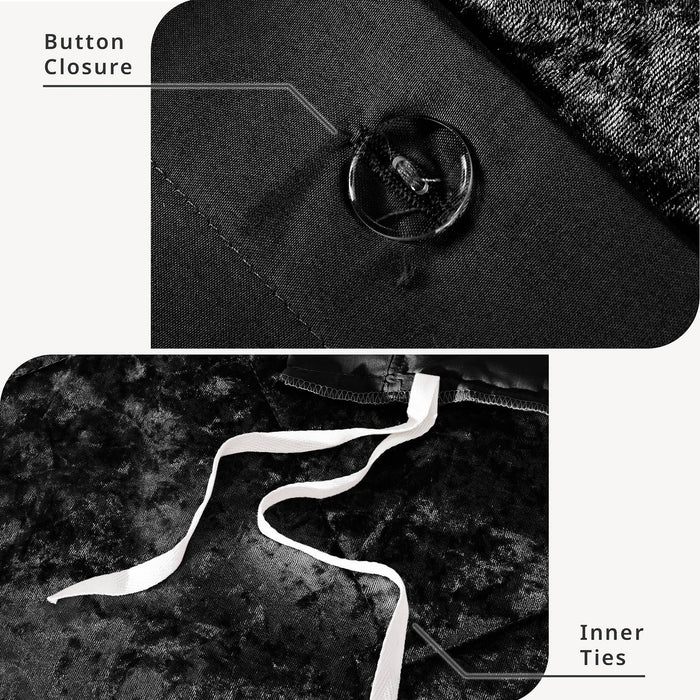 Felicia - Twin Duvet Cover Set - Black - Simple Home Plus