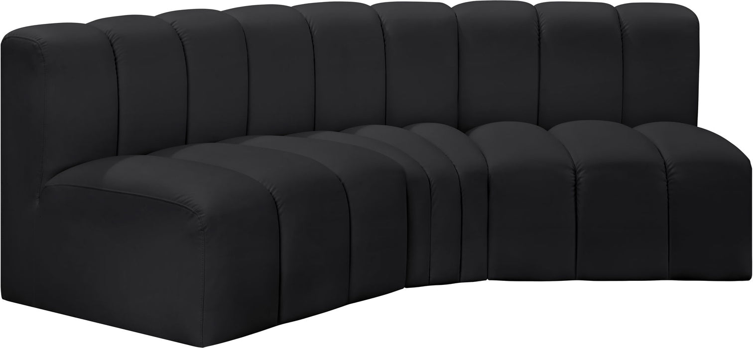 Arc - Faux Leather 3 Piece Modular Corner Sofa - Simple Home Plus