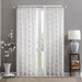 Irina - Diamond Sheer Window Curtain - White / Gray - Simple Home Plus