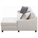 Mcloughlin - Upholstered Sloped Arm Sectional Sofa - Platinum - Simple Home Plus