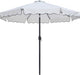 Amalfi - Aluminum Patio Umbrella - Light Brown Base / Black Pole - Simple Home Plus