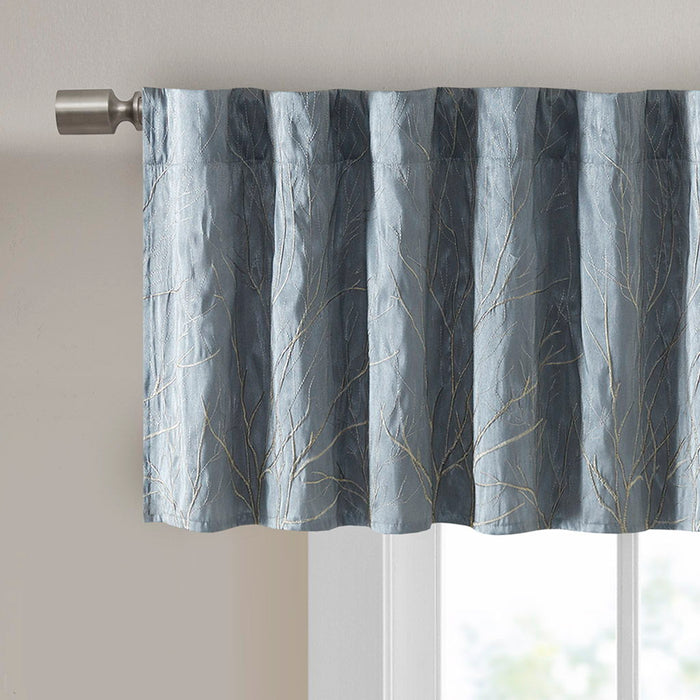 Andora - Embroidered Window Valance - Blue - Simple Home Plus
