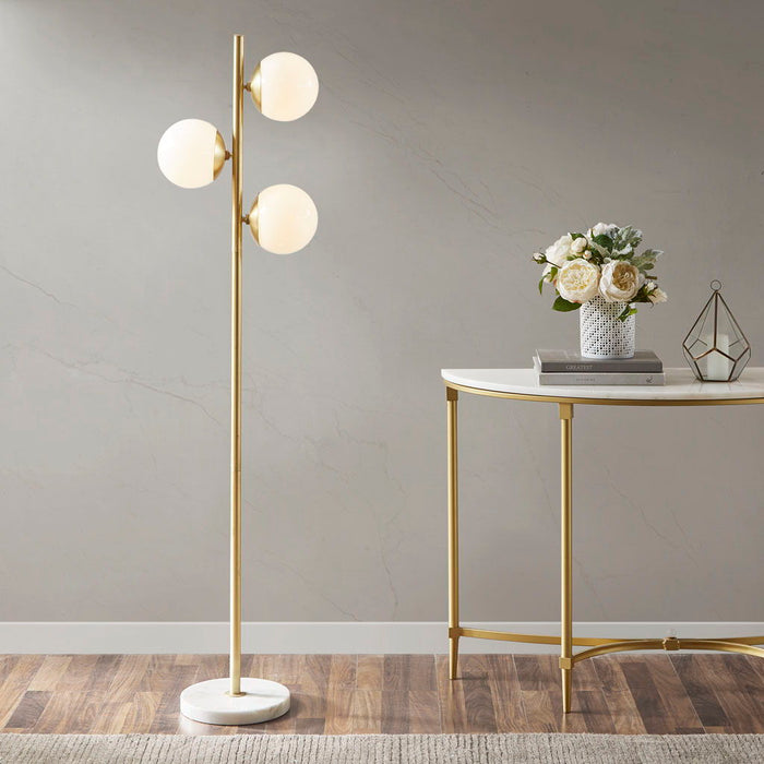 Holloway - Floor Lamp - White / Gold - Simple Home Plus