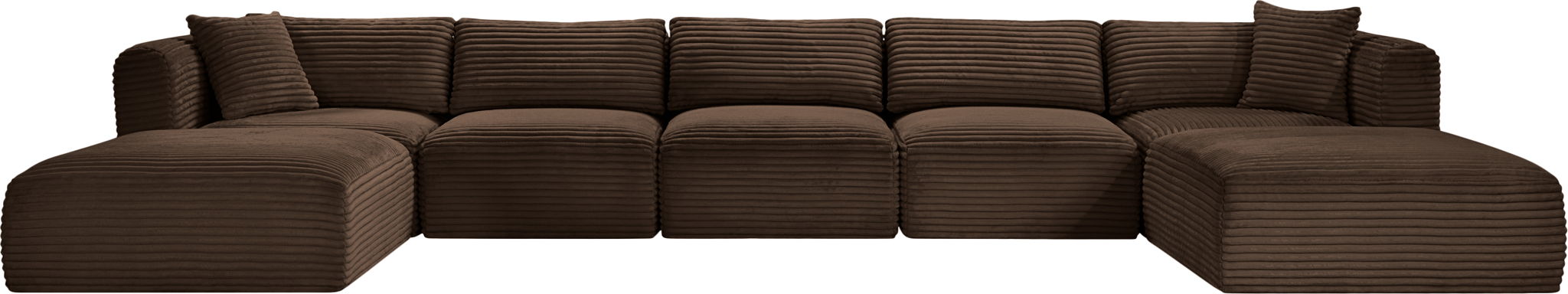 Shaggy - 7 Piece Modular Sectional With 2 Ottomans - Simple Home Plus