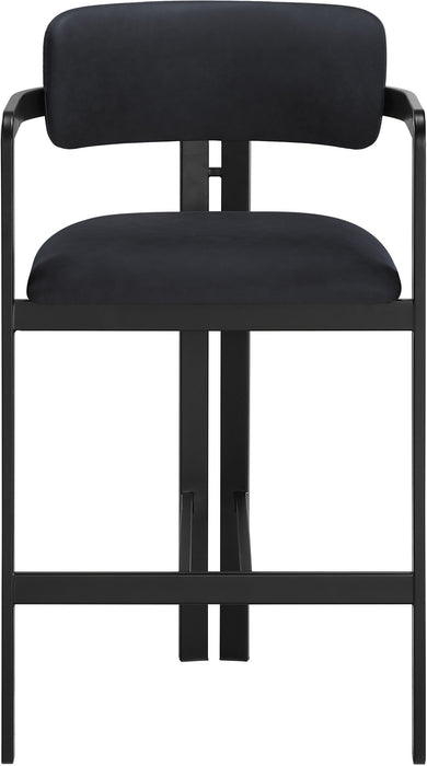 Aurum - Vegan Leather Upholstered Counter Stool With Graphite Black Base - Simple Home Plus