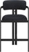 Aurum - Vegan Leather Upholstered Counter Stool With Graphite Black Base - Simple Home Plus