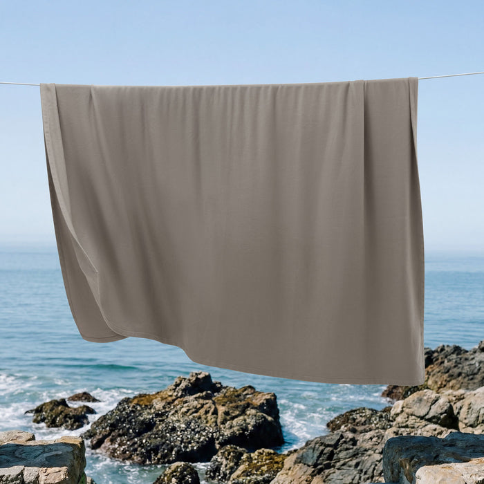 Egyptian Cotton - Full/Queen 100% Certified Egyptian Cotton Blanket - Micro-Herringbone Gray