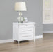 Gracemont - 3-Drawer Bedroom Nightstand Bedside Table - White - Simple Home Plus