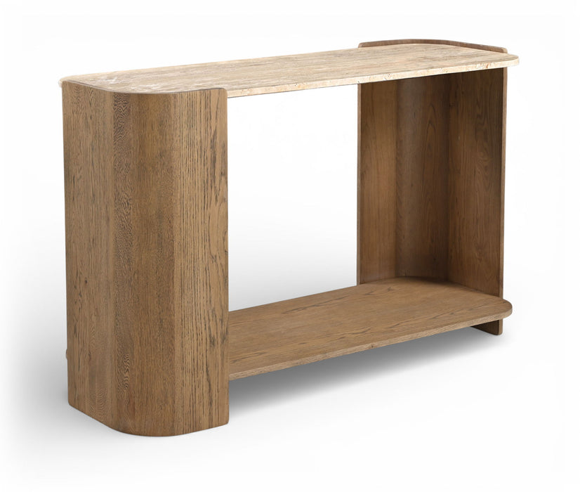 Calabria - Marble And Oak Wood Table - Simple Home Plus