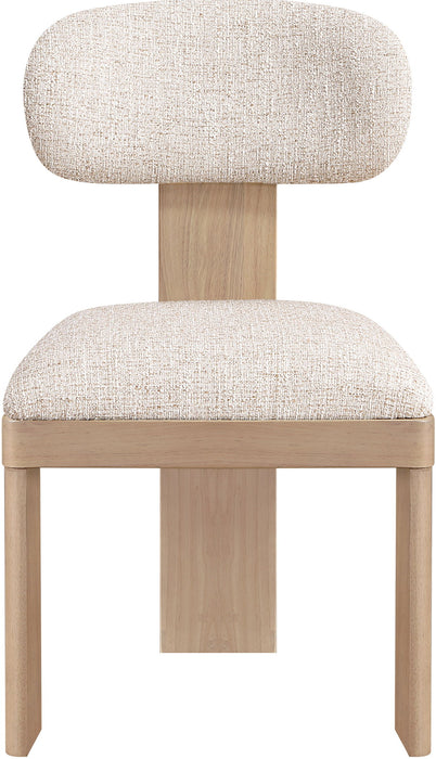 Timbra - Linen Textured Fabric Upholstered Dining Chair (Set of 2) - Natural Base - Simple Home Plus