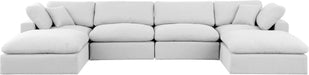 Comfy - 6 Piece Linen Modular Double Chaise Sectional - Simple Home Plus