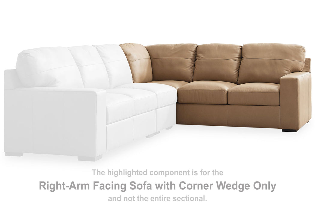 Bandon - Raf Sofa With Corner Wedge - Toffee - Simple Home Plus