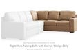 Bandon - Raf Sofa With Corner Wedge - Toffee - Simple Home Plus