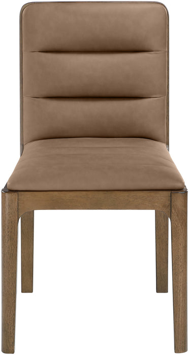 Ellis - Vegan Leather Upholstered Dining Chair (Set of 2) - Brown Base - Simple Home Plus
