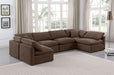 Indulge - Velvet 6 Piece Modular U-Shaped Sectional - Simple Home Plus