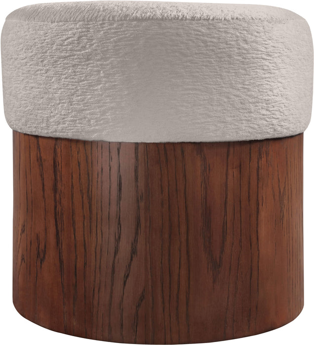 Nimes - Ottoman / Stool With Brown Base - Simple Home Plus