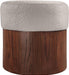 Nimes - Ottoman / Stool With Brown Base - Simple Home Plus