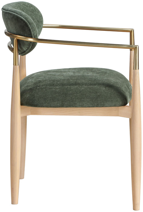 Riccio - Fabric Dining Arm Chair (Set of 2) - Natural Frame - Simple Home Plus