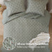 Linwood - King/California King 3 Piece Ruffle Printed Quilt Set - Sage Green - Simple Home Plus