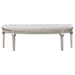 Evangeline - Curved Fabric Upholstered Bench - Silver Oak - Simple Home Plus