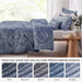 Felicia - Velvet Comforter Set With Throw Pillow - Blue - Simple Home Plus