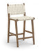 Entwine - Vegan Leather Upholstered Counter Stool - Painted Brown - Simple Home Plus