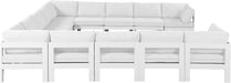Nizuc - Outdoor Patio 13 Piece Modular Sectional With White Frame - Simple Home Plus