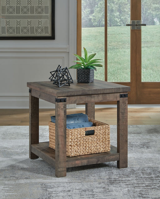 Hollum - Rustic Brown - Square End Table - Simple Home Plus