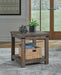 Hollum - Rustic Brown - Square End Table - Simple Home Plus