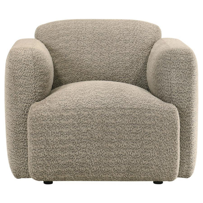 Dorset - Fabric Upholstered Round Track Arm Accent Chair - Simple Home Plus
