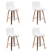 Vienna - Modern Counter Height Swivel Bar Stool - Walnut Finished Wood Frame - Simple Home Plus