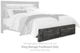 Baystorm - King Storage Footboard - Gray - Simple Home Plus