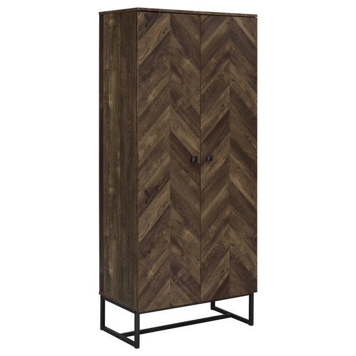 Carolyn - 2 Door Engineered Wood Accent Cabinet - Rustic Oak - Simple Home Plus