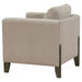 Islington - Fabric Upholstered Panel Arm Accent Chair - Taupe - Simple Home Plus