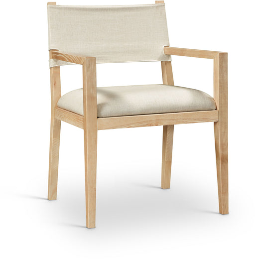 Avon - Linen Textured Performance Fabric Upholstered Dining Arm Chair - Simple Home Plus